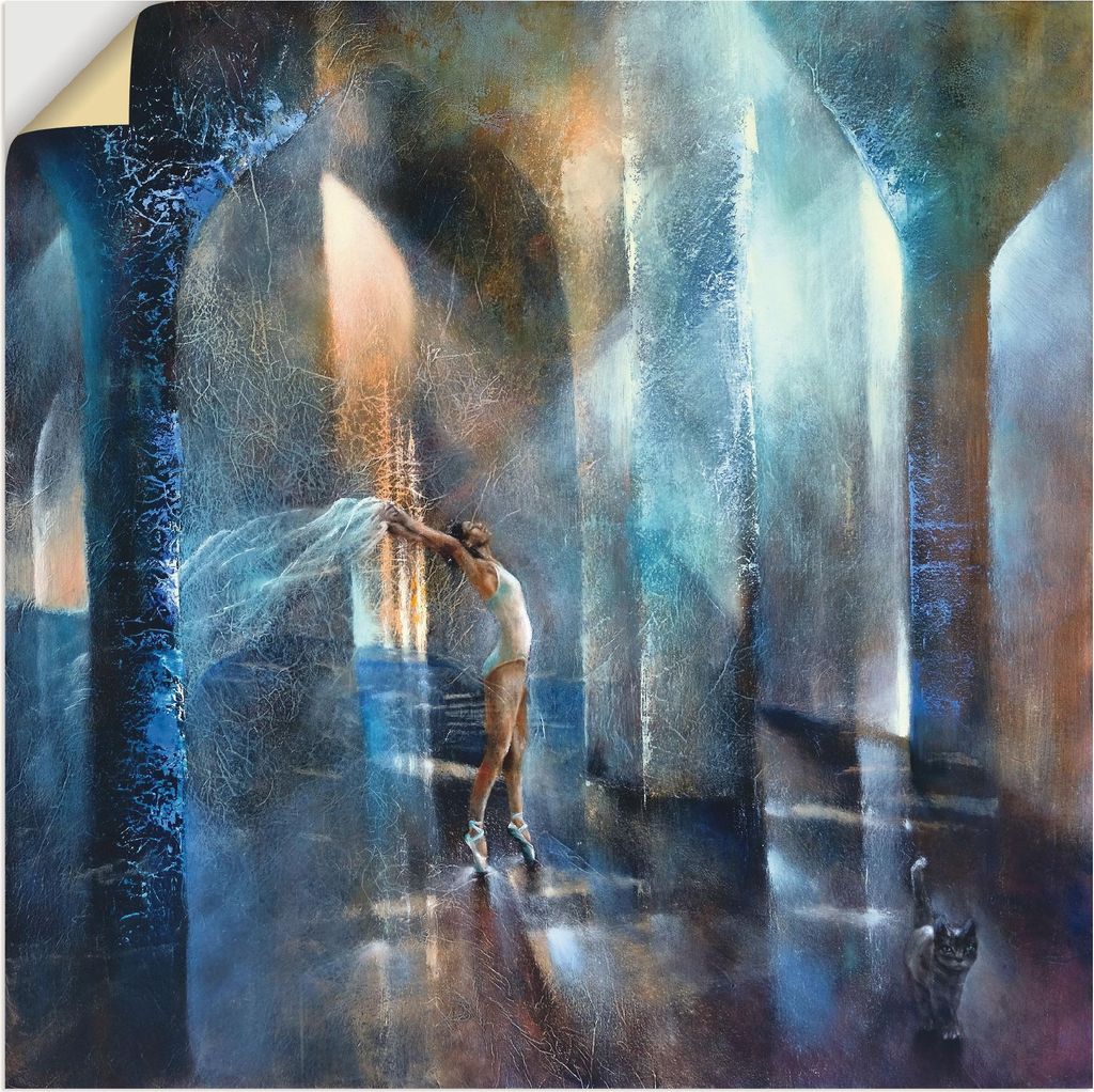 ARTland Wandbild, selbstklebend Katze und Tänzerin Größe: 100x100 cm
