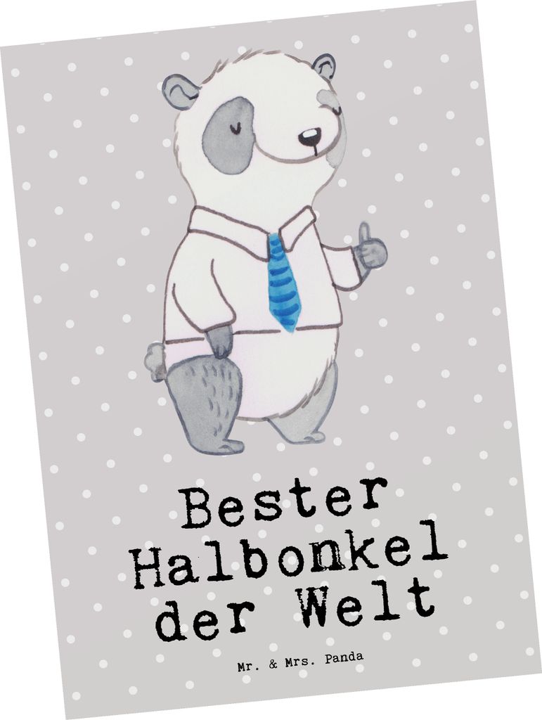 Mr. & Mrs. Panda Postkarte Panda Bester Halbonkel der Welt Produktbild 