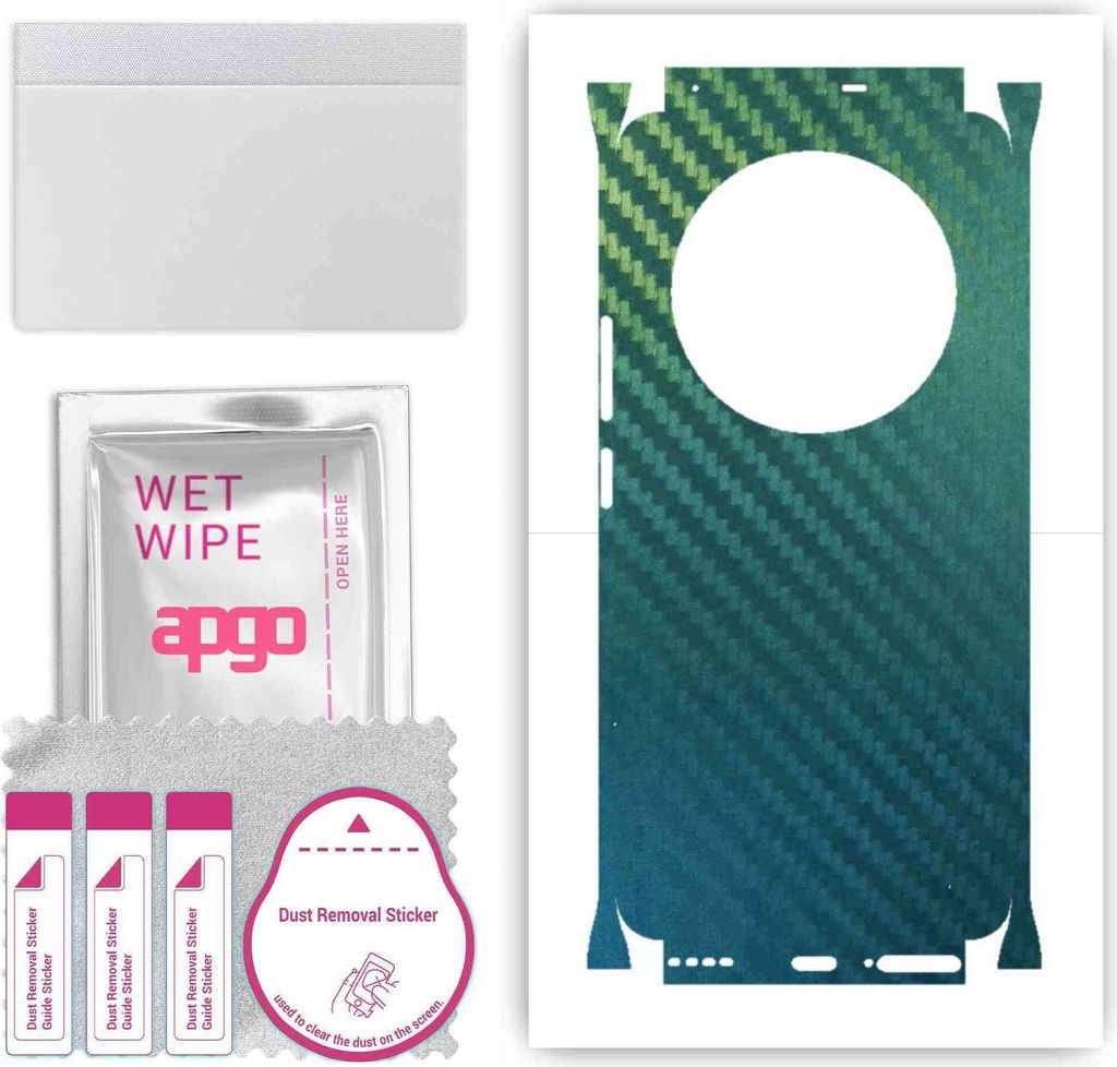 apgo Rückseite + Seiten Schutzfolie, Skin, kompatibel mit Realme 12 Pro, Hinten Displayschutzfolie aus Vinylfolie, kratzfest, einfache Montage - K...