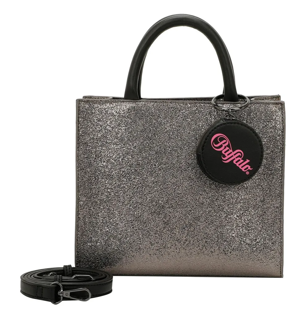 Sac à Épaule BUFFALO Collection Big Boxy - Design Pailleté Gris Foncé