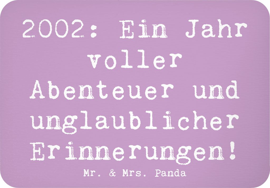 Mr. & Mrs. Panda Kühlschrankmagnet Spruch 2002 Geburtstag Abenteuer - Lavendeltraum - Geschenk, Happy Birthday, holzmagnet, magische Momente, Alte...