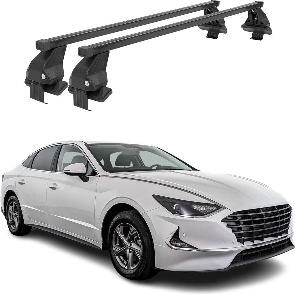 Menabo Dachträger Grundträger für Hyundai Sonata VIII 2019-2025 Stahl Schwarz 2x