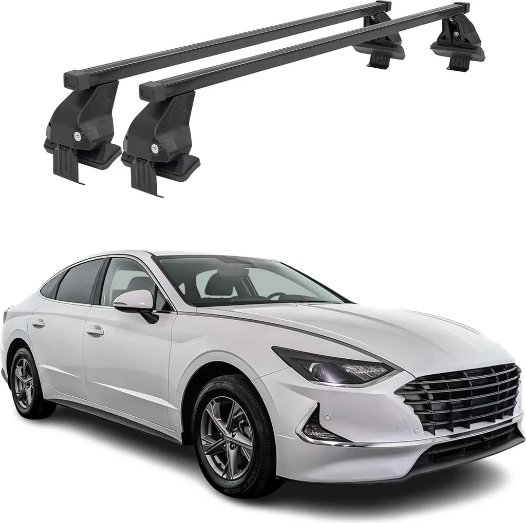 Portapacchi Menabo Hyundai Sonata VIII 2019-25 Acciaio Nero Alta Tenuta