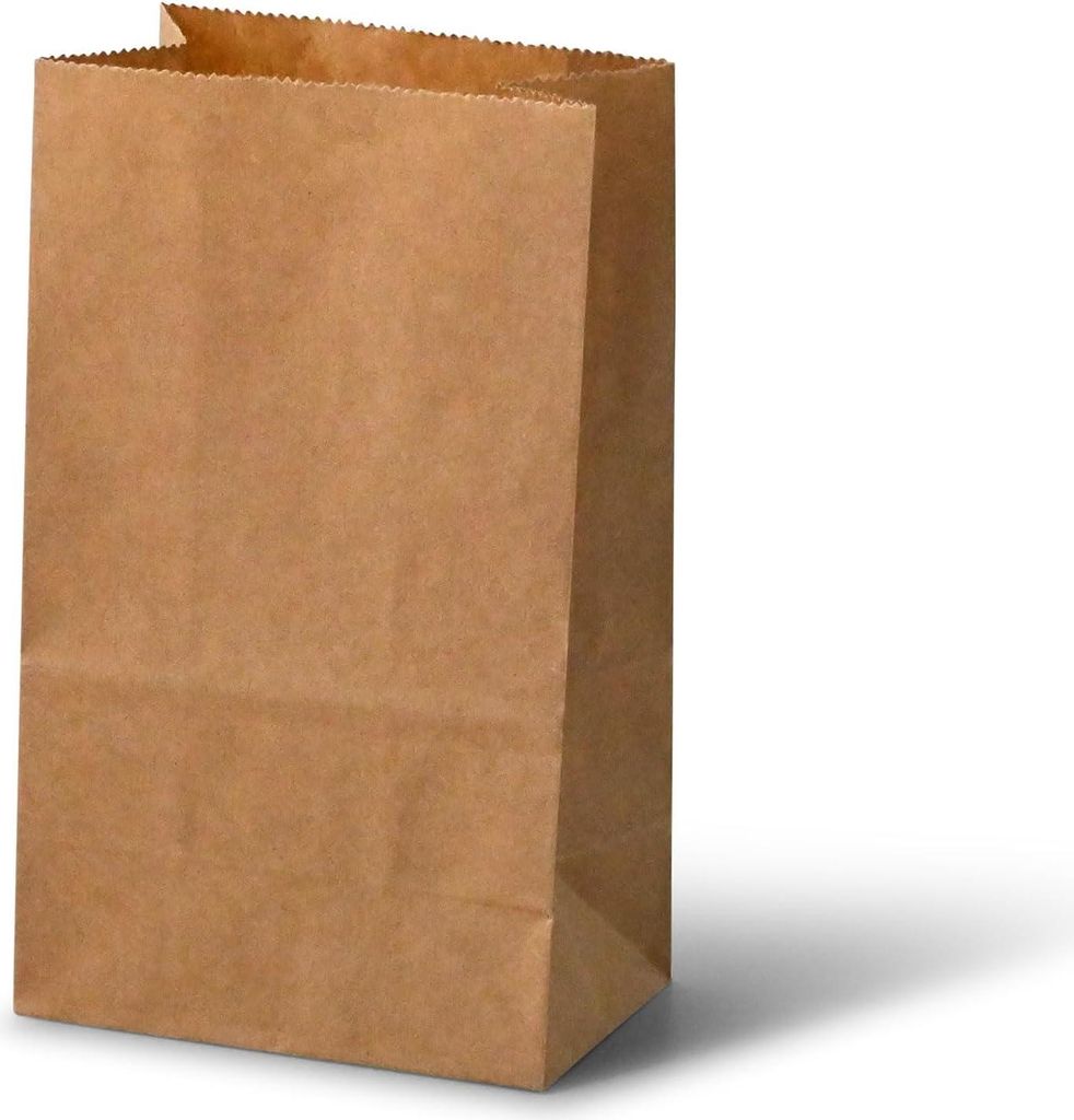 Kraftpapierbeutel braun recycelbar biologisch abbaubar Größe S