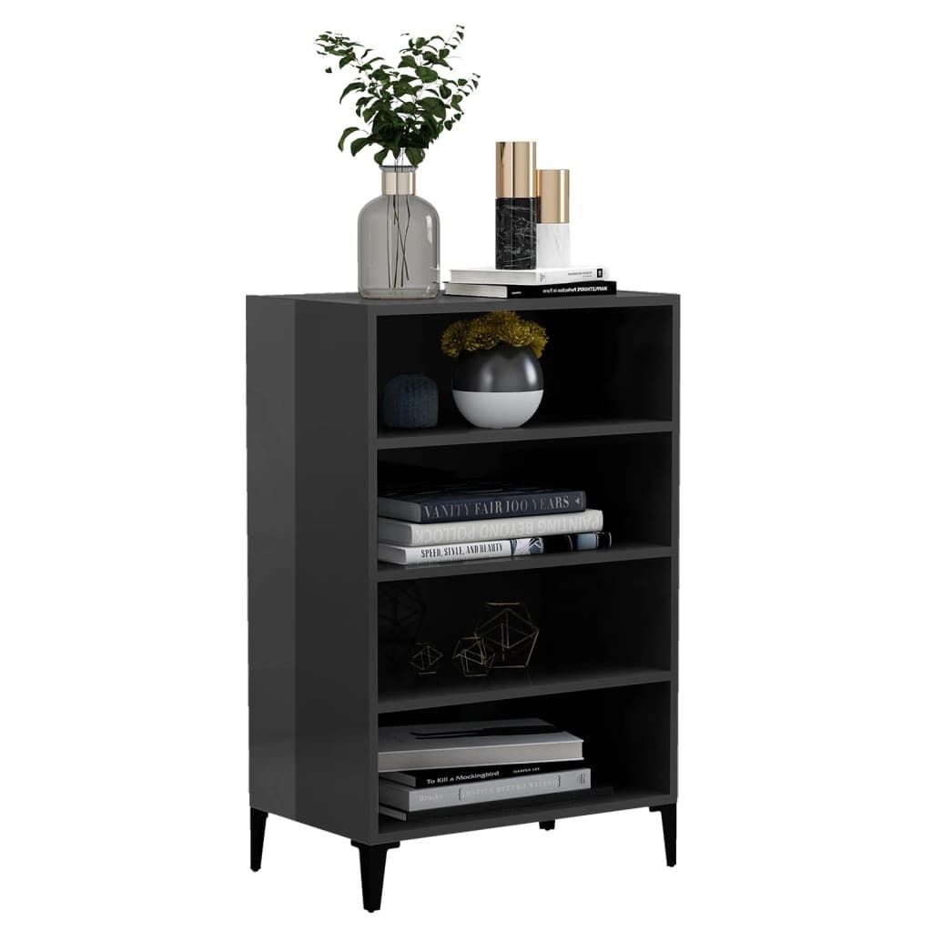 "2026 Aktion"Sideboard - praktischem Design - Wohnzimmerschrank - Kommde für Flur - Hochglanz-Grau 57x35x90 cm Holzwerkstoff DEMöbel 5090167