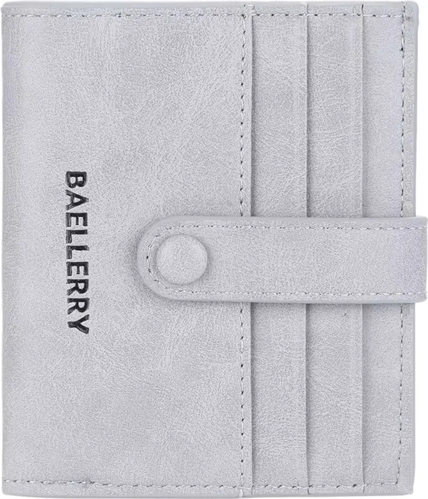 Portafoglio Grigio Baellerry Gabor Uomo: Stile Minimal e Verticale