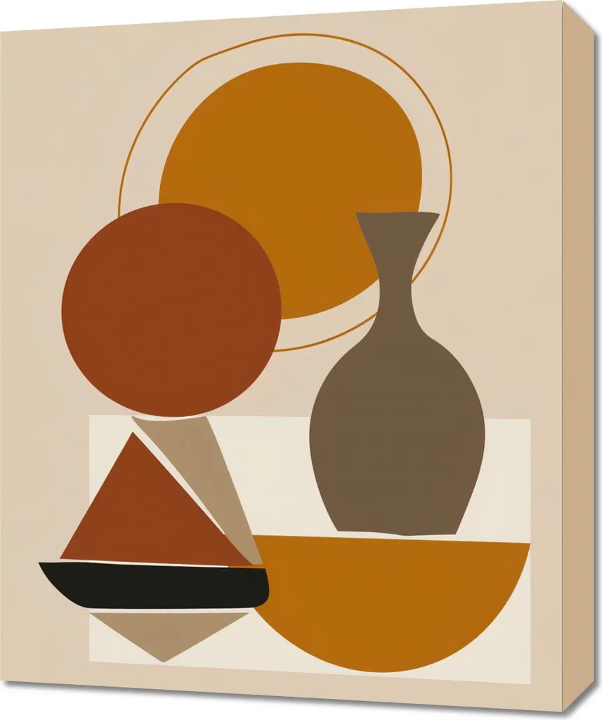 Image 50 x 60 cm Perte Géométrique - Tableau Abstrait Moderne Déco