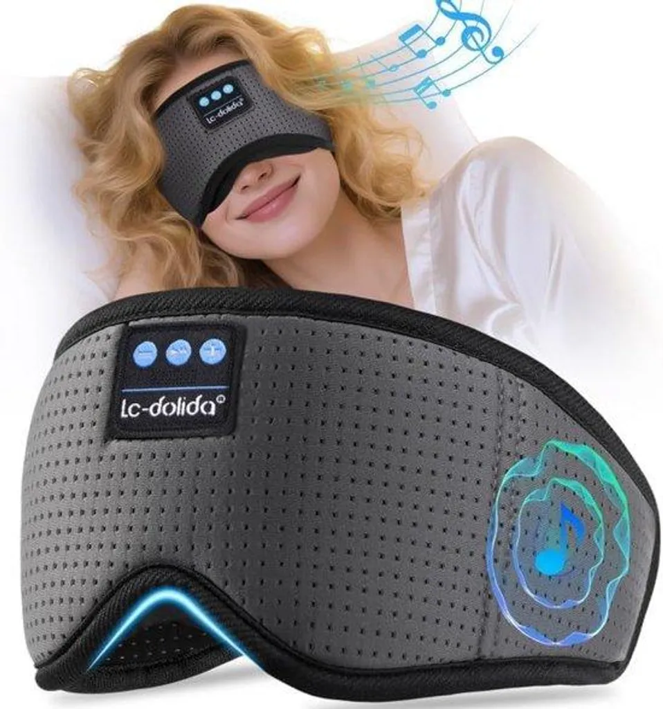 Masque de sommeil occultant contre l'insomnie avec écouteurs sans fil