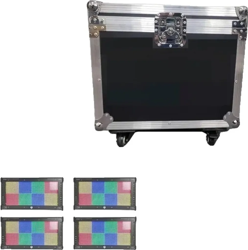 Stroboscope DMX 960 LED RGB 1000W Effet 4-en-1 Haute Luminosité Noir