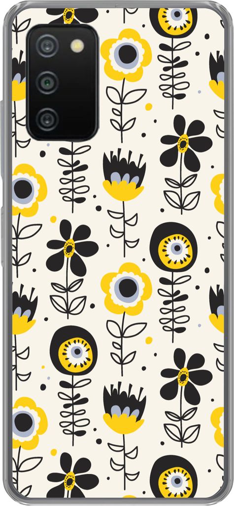 MuchoWow Handyhülle Schutzhülle Hülle für Telefoonhoesje Samsung Galaxy A03s Mädchen - Blumen - Muster - Mädchen - Kinder - Kinder Silikon ...