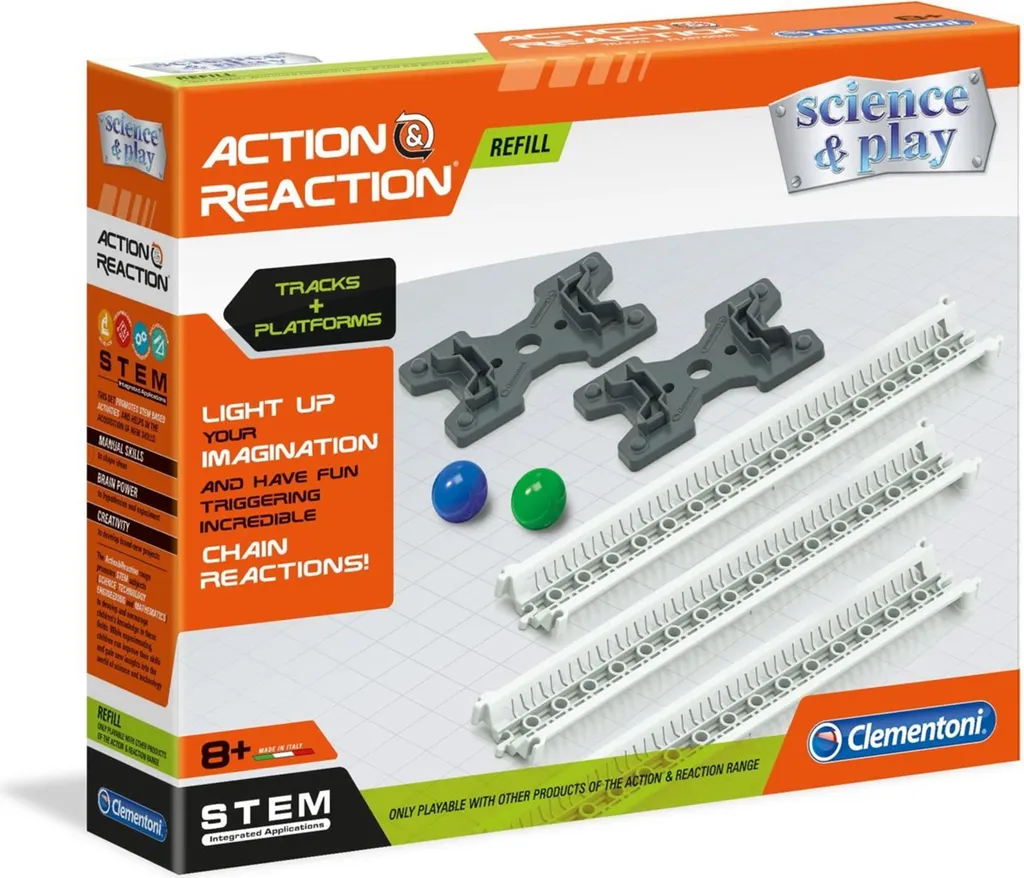 Circuit de billes enfant Action & Reaction Clementoni Rails et rampes