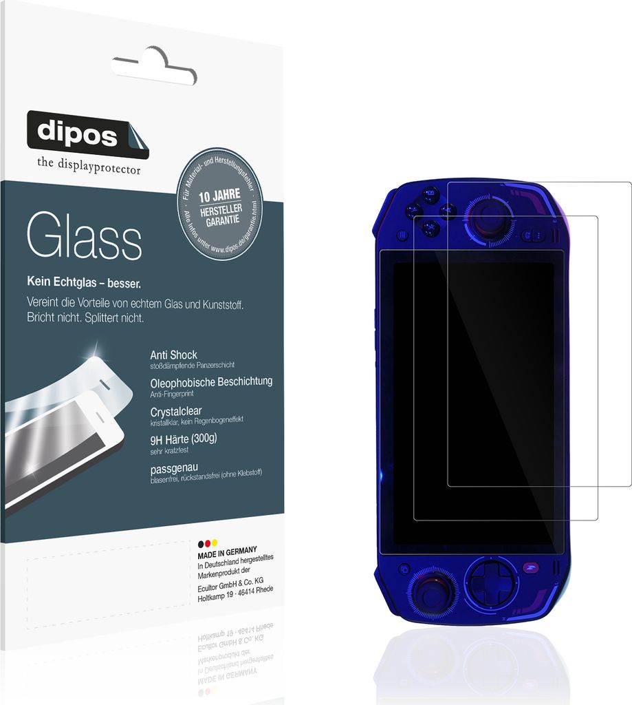 2x Schutzfolie für Acer Nitro Blaze 7 - Anti-Shock 9H Folie dipos Glass Kunststoffglas