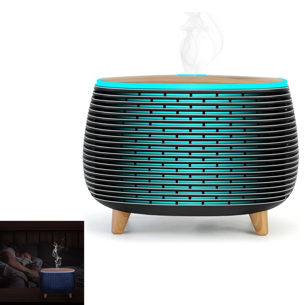 Luftbefeuchter, Aroma Diffuser 400ml, Ätherisches Öl Diffusor mit 7 LED-Farblichtmodi, Essential Oil Diffuser für Schlafzimmer, Wohnzimmer, Büro