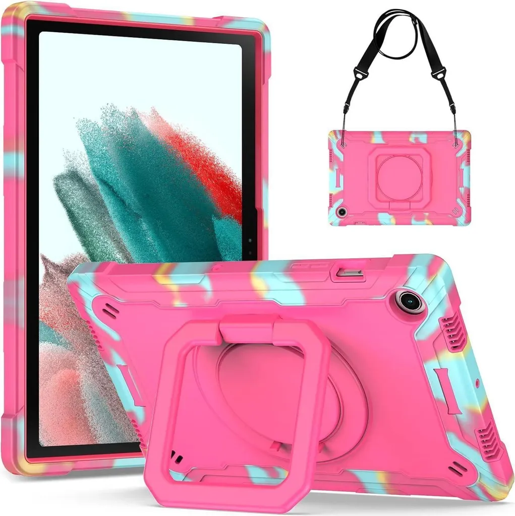 Coque Samsung Galaxy Tab A8 10.5 KATUMO Robuste Antichoc Camo Rouge