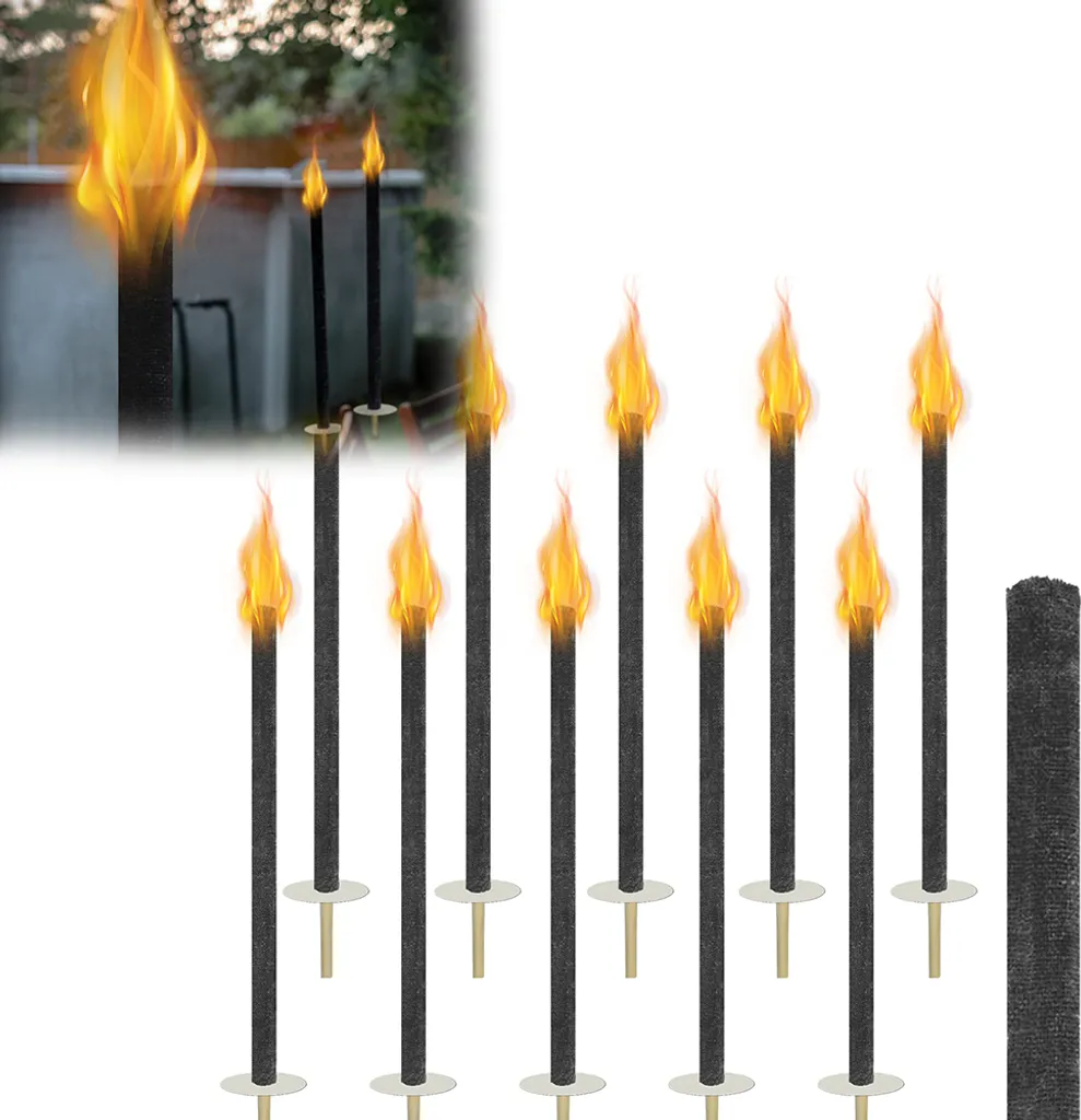 Torches de Jardin en Cire 25 Pièces pour Illuminer vos Événements Outdoor