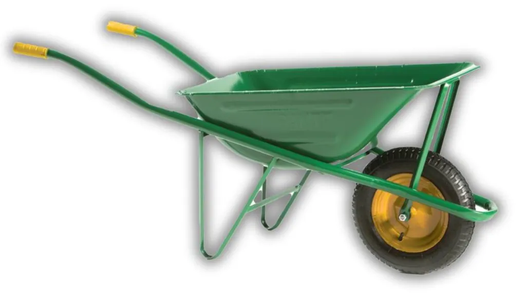 Brouette anti-fatigue à roue pneumatique pour sols meubles et jardin