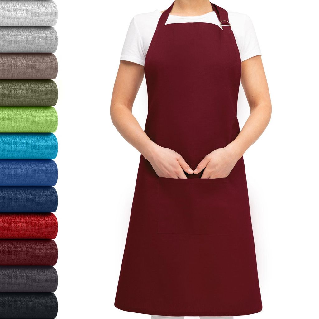 EllaTex Schürze Kochschürze Latzschürze 100% Baumwolle Produktbild 