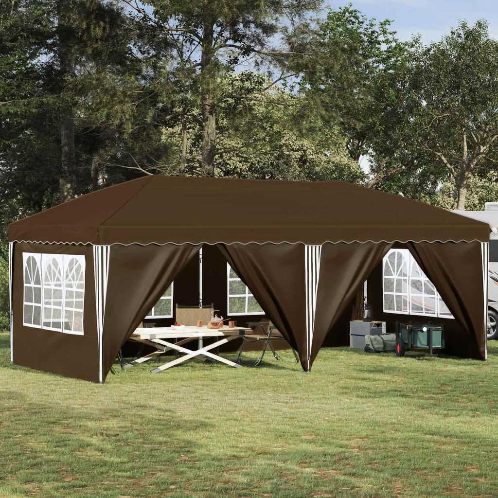 Pop-up Partyzelt 575 x 288 x 245 cm Taupe - Pavillons & Partyzelte DE789