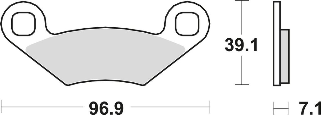 TRW Bremsbeläge MCB 619 Bremsbelag MCB 619 -Standard