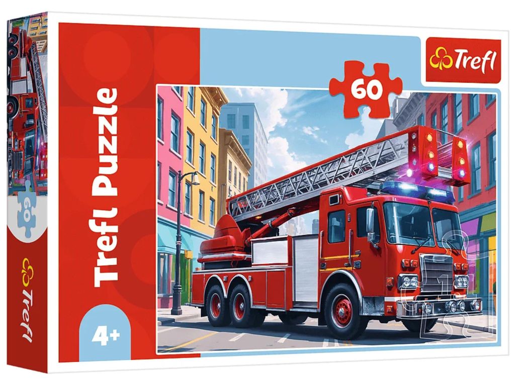 Puzzle 60 - Camión de Bomberos Trefl 17405 Imagen del producto 
