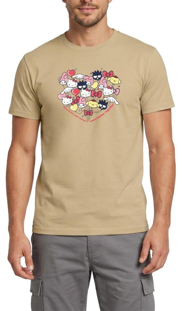 Spreadshirt Hello Kitty And Friends Ballons Männer T-Shirt, XL, Sandbeige