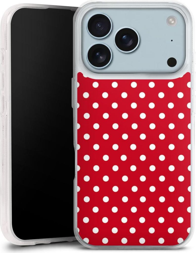 DeinDesign Handyhülle für Apple iPhone 17 Pro Silikon Hülle Case Smartphone Schutzhülle Polka Dots Punkte Retro