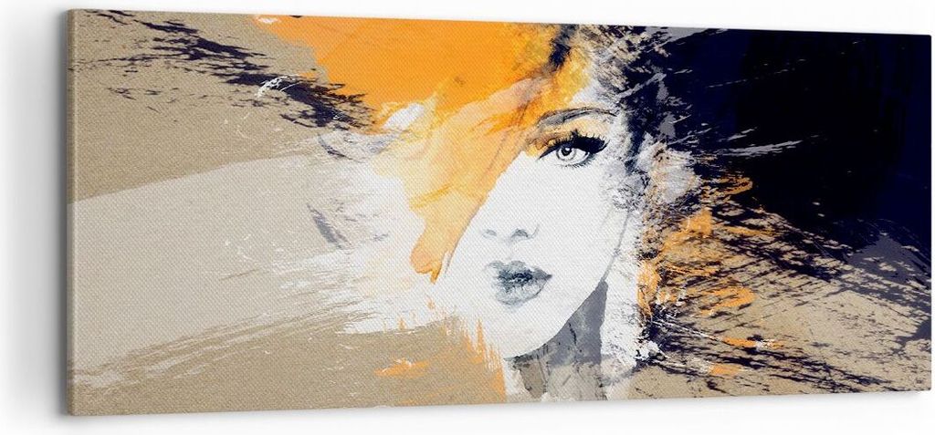 Bild auf Leinwand - Leinwandbild - Abstraktion Frau - 100x40cm - Wand Bild - Wanddeko - Wandbilder - Leinwanddruck - Bilder - Kunstdruck - Wanddeko...