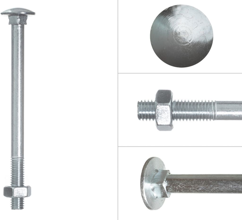 Schlossschrauben Verzinkt M10 x 130 mm - 50 Stück