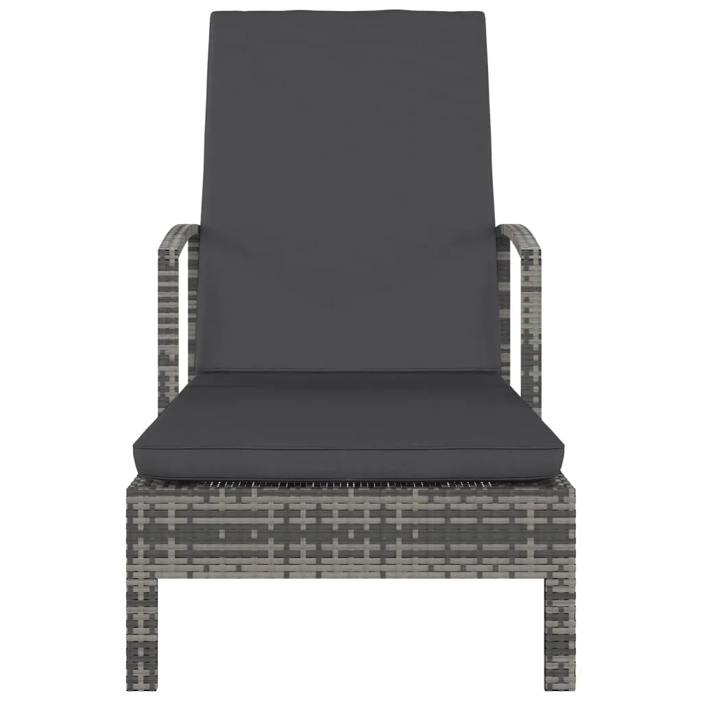 Bain de soleil ergonomique gris pour soulager le dos avec accoudoir