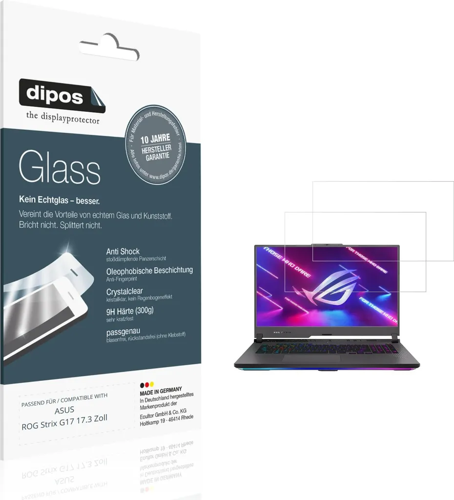 Film protecteur 9H pour ASUS ROG Strix G17 - Protection écran souple