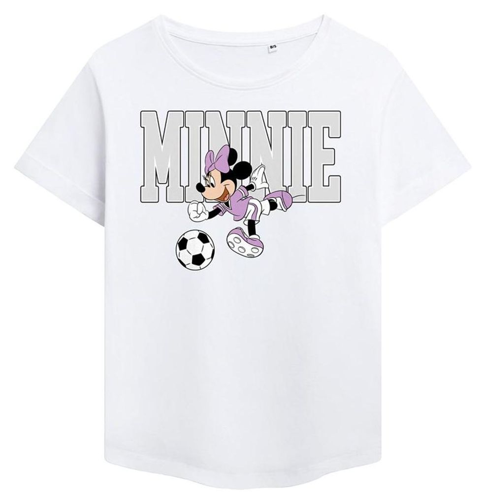 Disney - "Football Kick" T-Shirt für Damen, modern TV34788 (XL) (Weiß)