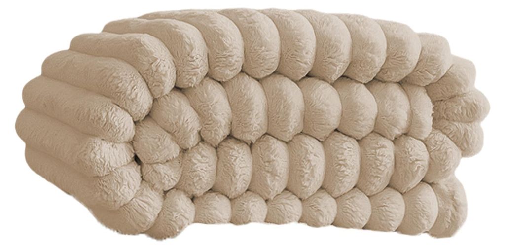 Kinder-Kuscheldecke aus superweichem Flanellimitat (Kaninchenfell), wärmende Wohnzimmerdecke, Heimdekoration