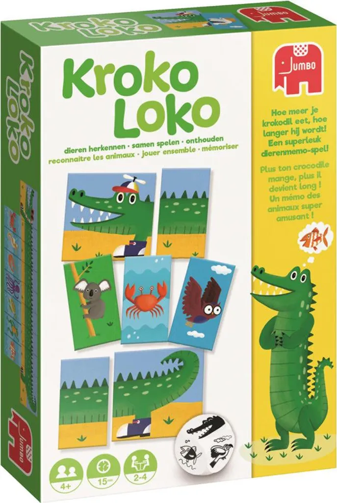 Jeu de Société Mémo Kroko Loko Jumbo - Premier Jeu Éducatif Enfant