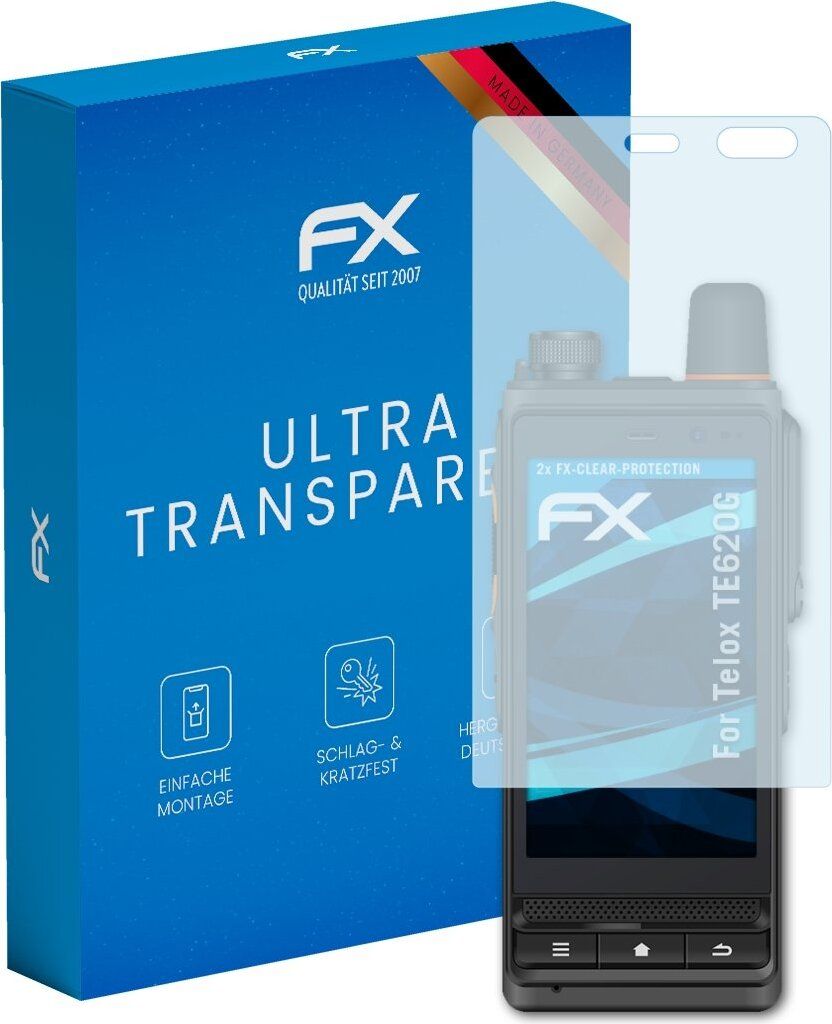 atFoliX FX-Clear 2x Schutzfolie kompatibel mit Telox TE620G Displayschutzfolie