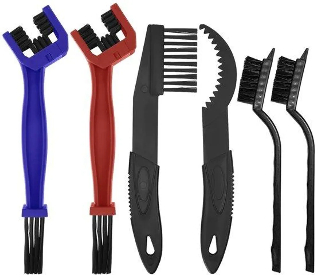 Éliminez la graisse de chaîne moto et VTT avec ce kit de brosses spéciales