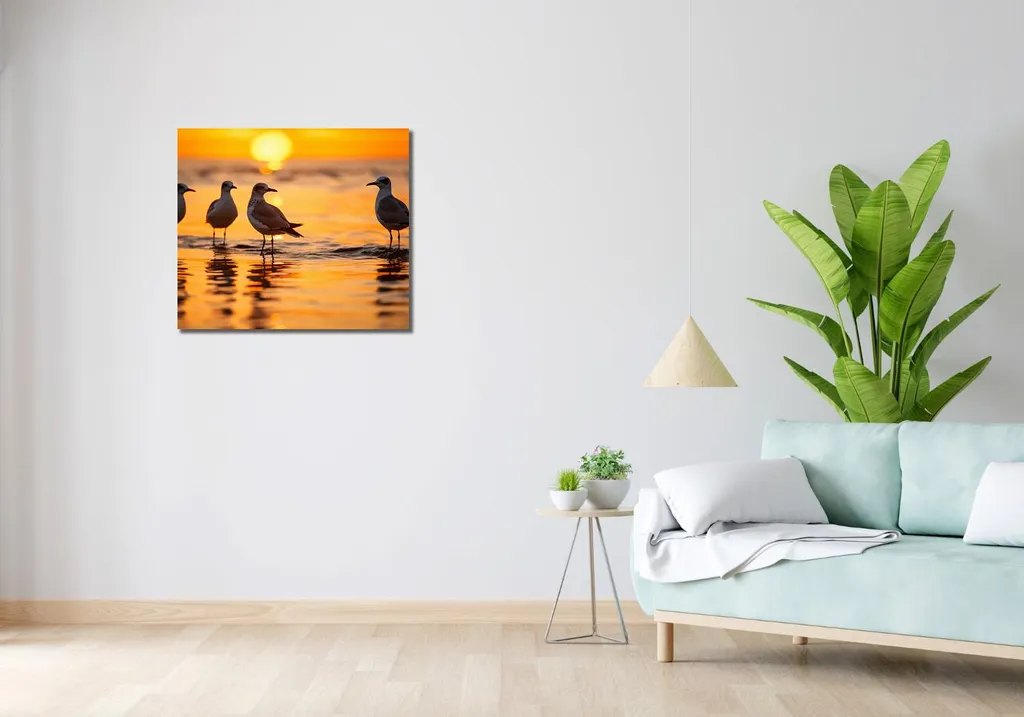 Grande Image Mouette conteuse 70x60 cm - Impression d'art de qualité