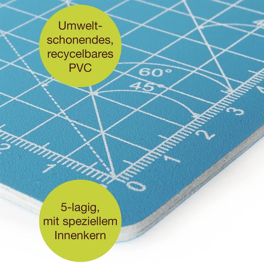 Tapis de découpe A1 90 x 60 cm Bleu Graduation Double Face Pro