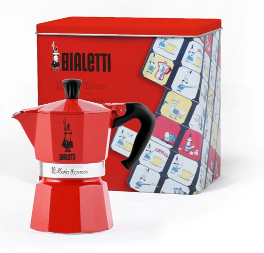 Bialetti Espressokocher Moka Express Italia Tricolore - 3 Tassen