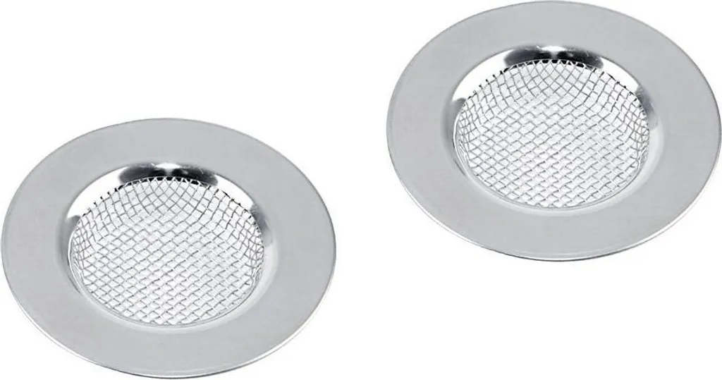 Set 2 Pezzi Filtro Scarico Lavandino 65mm Acciaio Inox Antiruggine