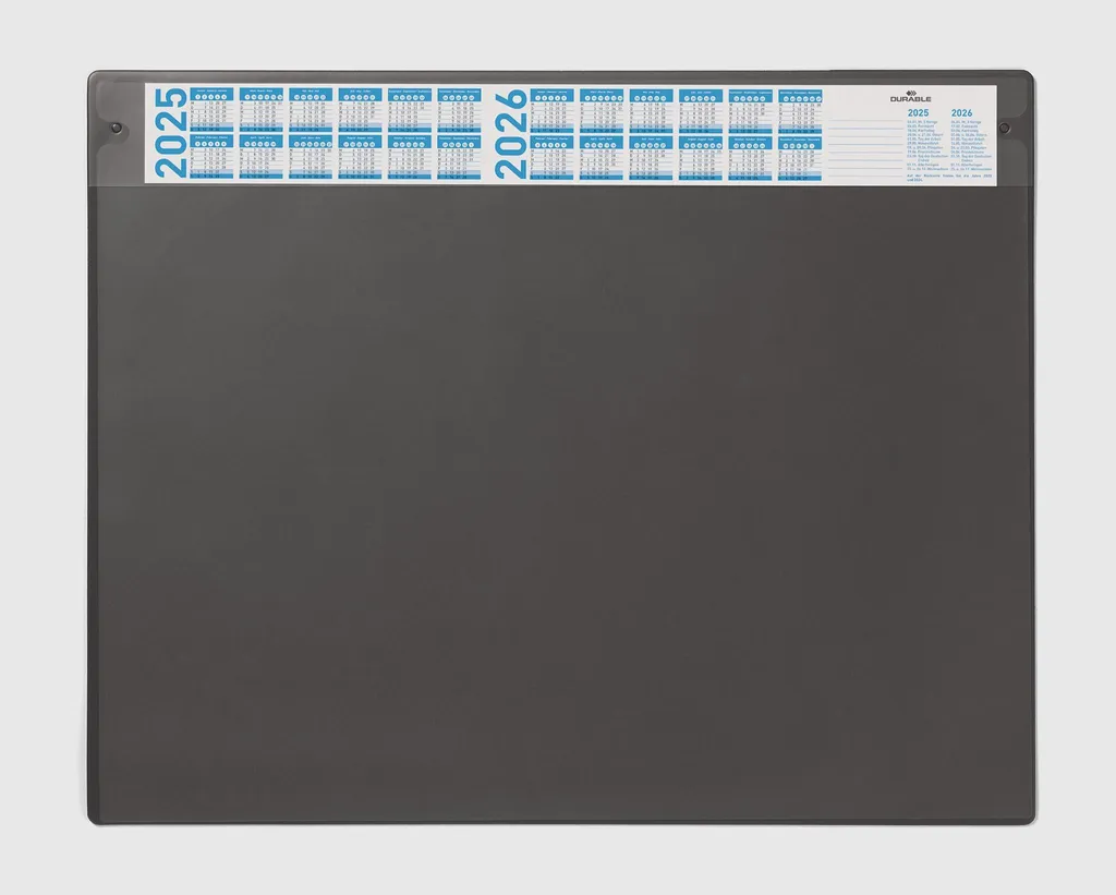 Sous-main grand format 65x52 cm DURABLE avec calendrier 2 ans noir - 3