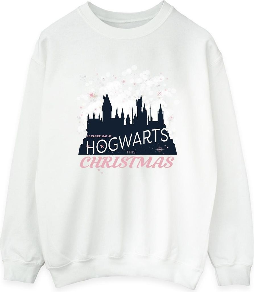 Harry Potter - "Hogwarts" Sweatshirt für Damen BI21450 (L) (Weiß)