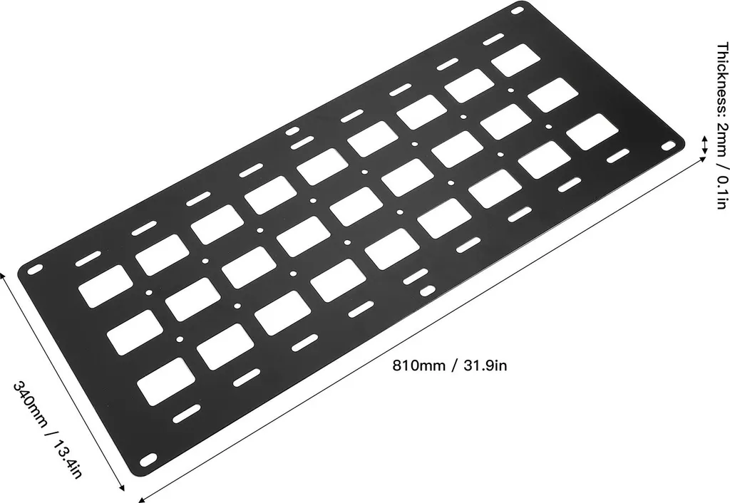 Support de fixation rail Stacher 810 x 340 mm en acier 2mm robuste