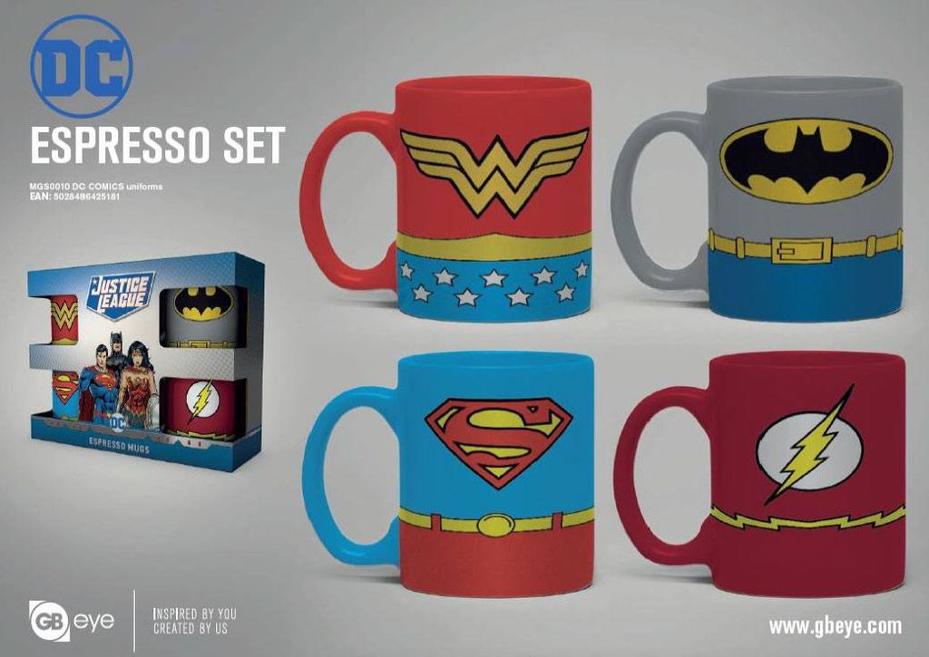 GBeye Mini Mug Set - DC Comics Uniforms