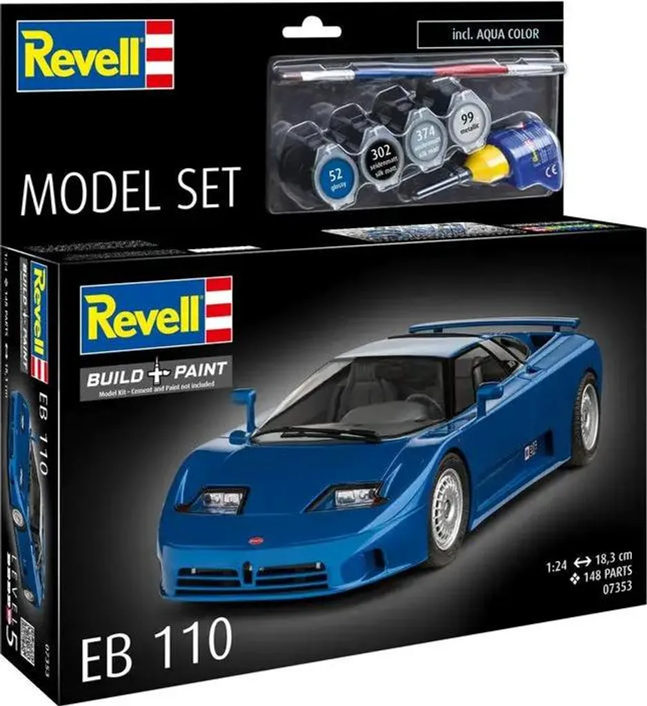 Maquette à monter Bugatti EB110 Revell projet créatif adulte 1/24 - 2