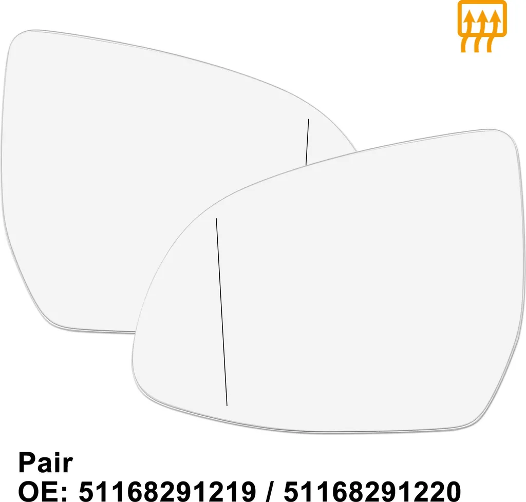 Paire de Miroirs de Rétroviseur Extérieur Gauche et Droit pour Voiture