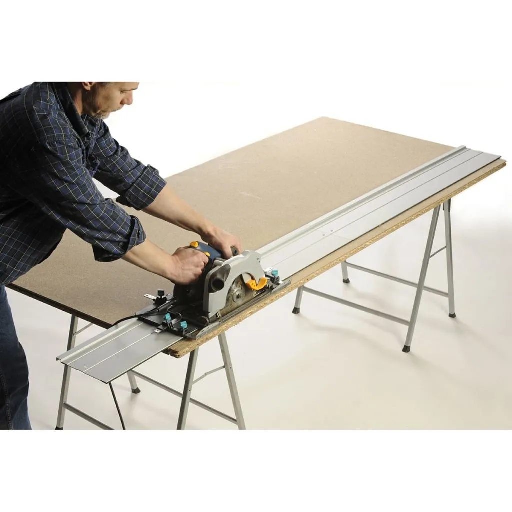 Kit de rallonge pour rail de guidage en aluminium avec guide de coupe
