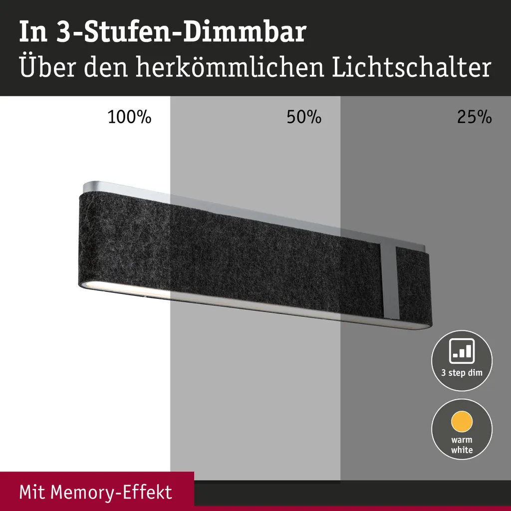 Paulmann Jagun LED Applique murale design anthracite pour votre extérieur