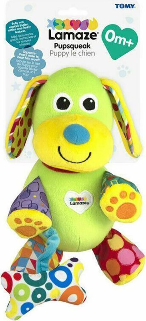 Lamaze Plsch Hund Babyspielzeug mit Gerusch und Clip - grn Produktbild 