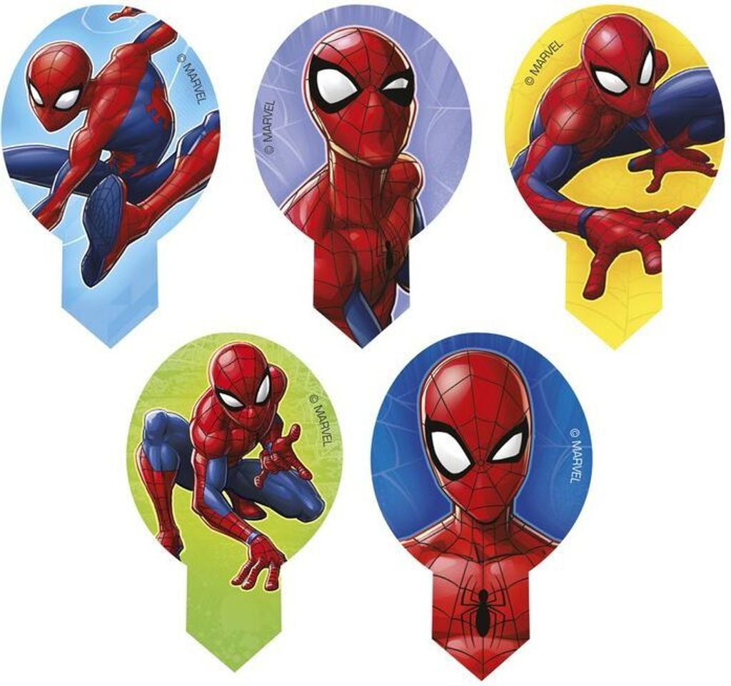 12 Spiderman Dekopicker aus Esspapier Produktbild 5