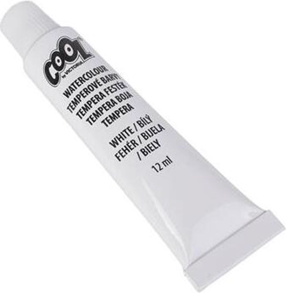 Temperafarbe, weiß, 12 Stück, COOL BY VICTORIA Produktbild 